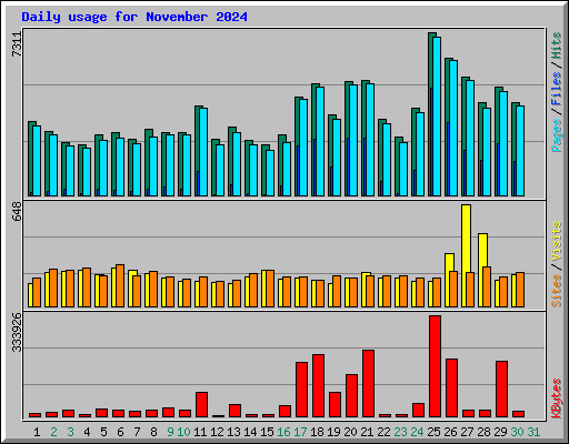 Daily usage for November 2024